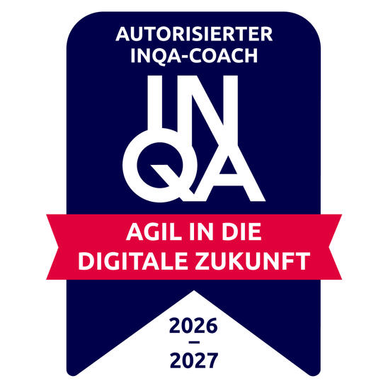 Autorisierung für die geförderte Durchführung von INQA-Coachings in den Gestlatungsfeldern Führung, Innovation, Digitalisierung, Zusammenarbeit, Kompetenz und Gesundheit.